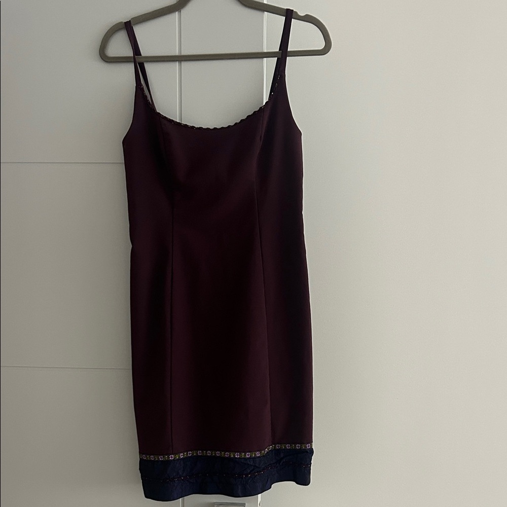 Rampage Purple and Black Midi Dress